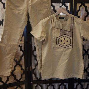 Boys Khaki Matching Set – NWT – Slim Fit – Imported from Togo (West Africa)